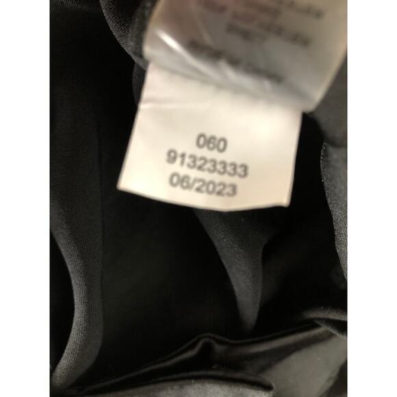 Vince Camuto Pants Pleated Wide Leg High Rise Flowy Satin Trousers Rich Black 14 - Picture 9 of 12